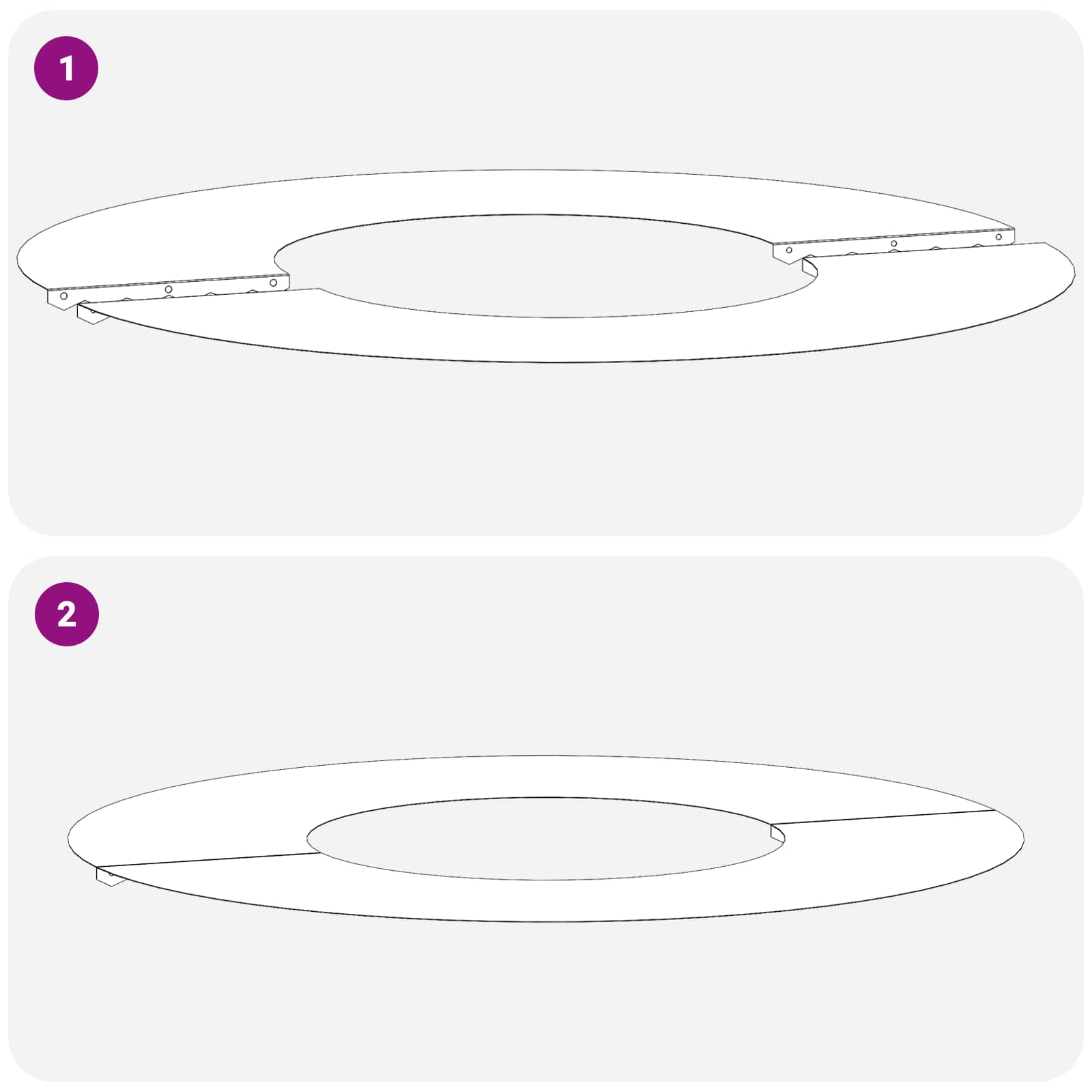 suitable for Flat Tree Ring Brown Ø30 / 60 cm Weathering Steel