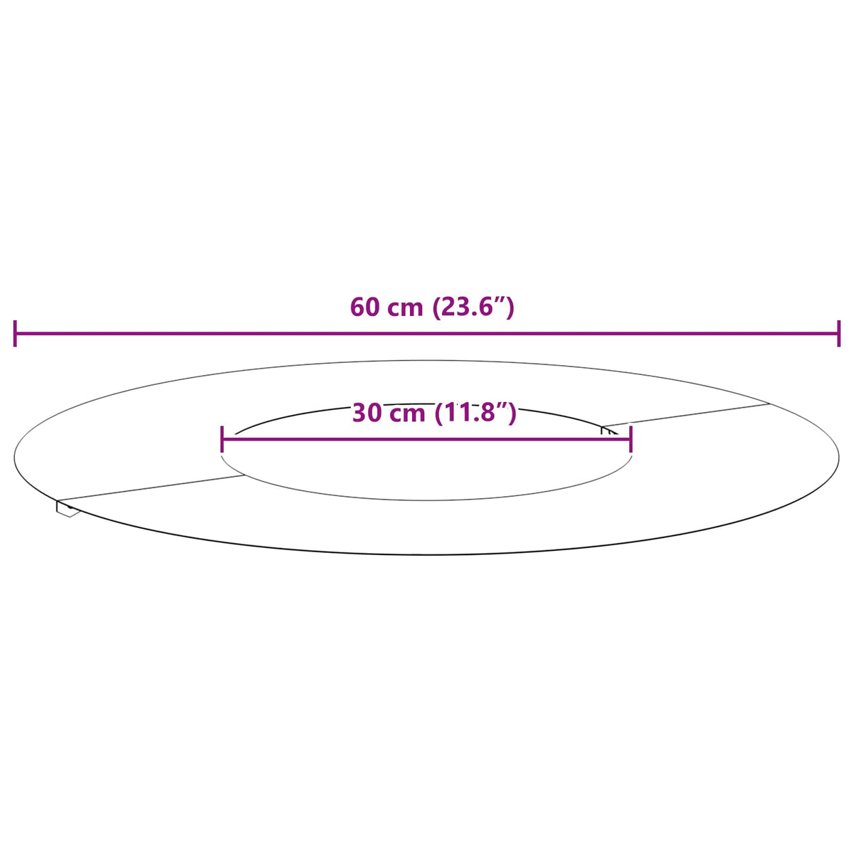 suitable for Flat Tree Ring Brown Ø30 / 60 cm Weathering Steel
