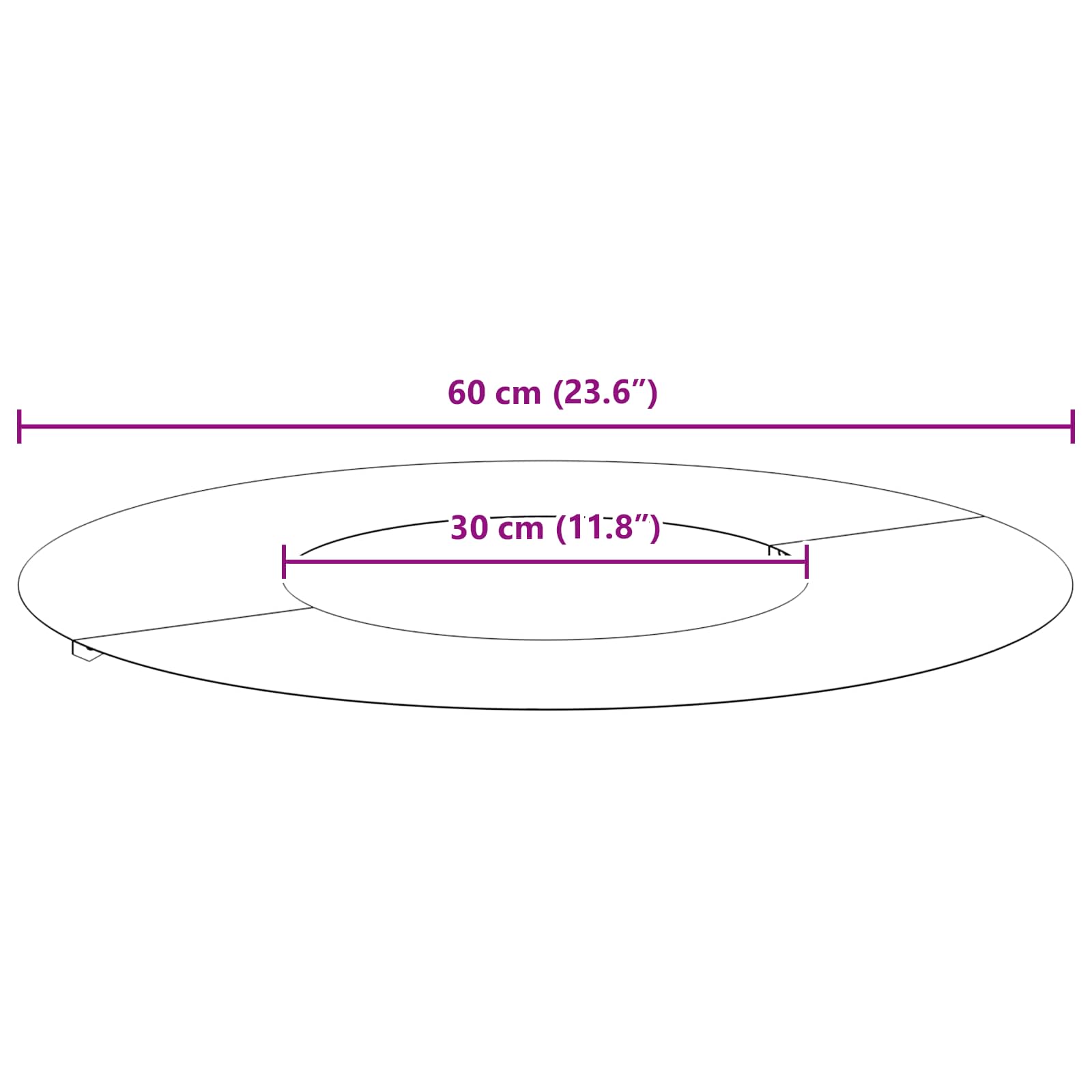 suitable for Flat Tree Ring Brown Ø30 / 60 cm Weathering Steel