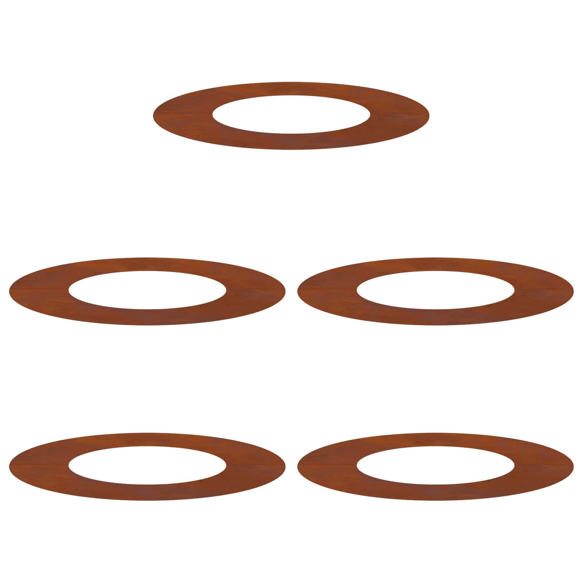 suitable for Flat Tree Rings 5 pcs Brown Ø40 / 70 cm