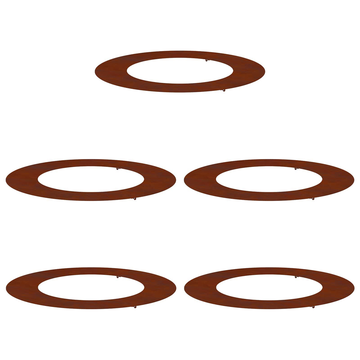 suitable for Flat Tree Rings 5 pcs Brown Ø50 / 80 cm