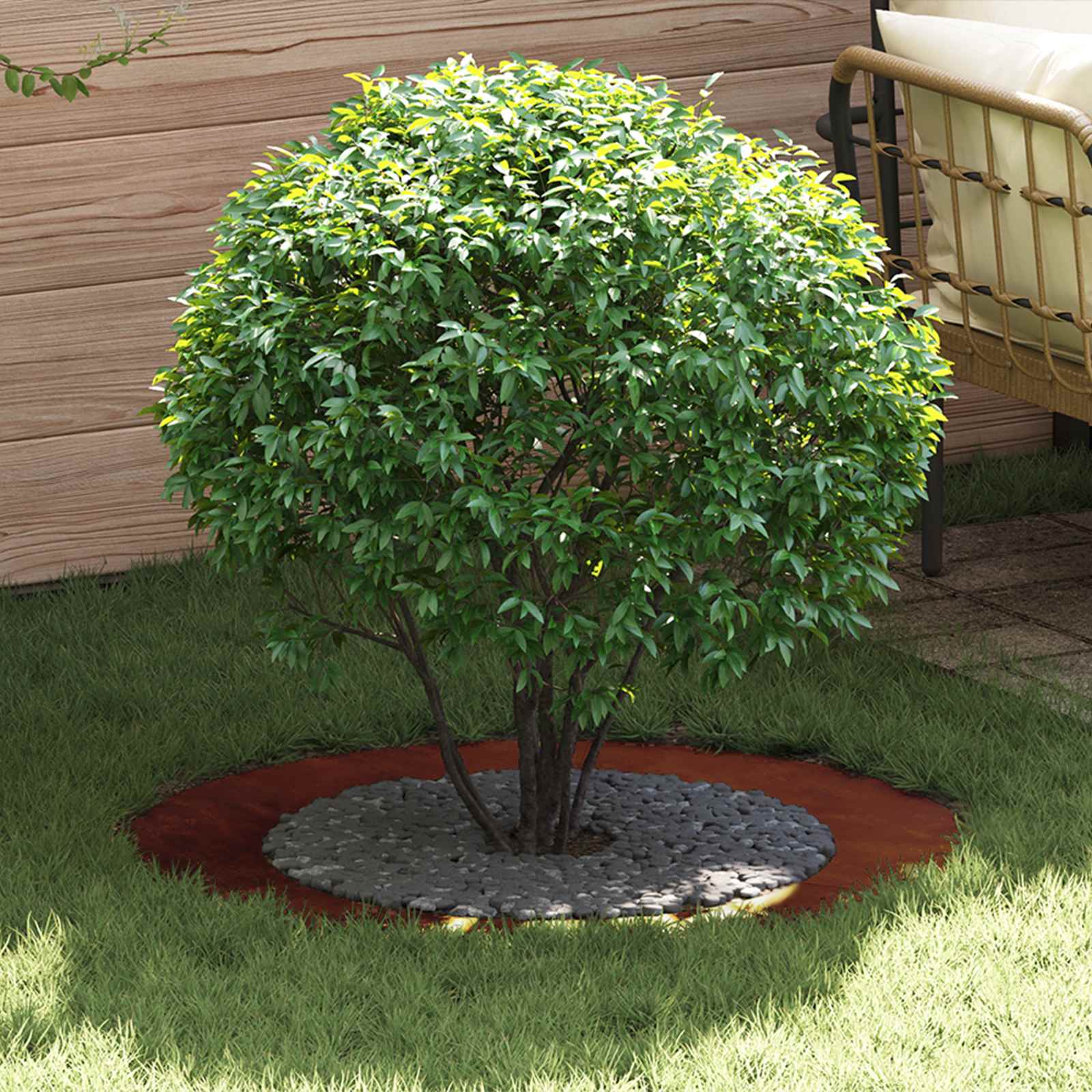 suitable for Flat Tree Ring Brown Ø60 / 90 cm Weathering Steel