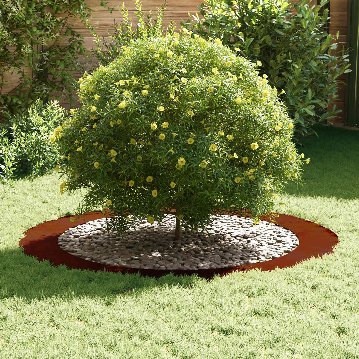 suitable for Flat Tree Ring Brown Ø90 / 120 cm Weathering Steel