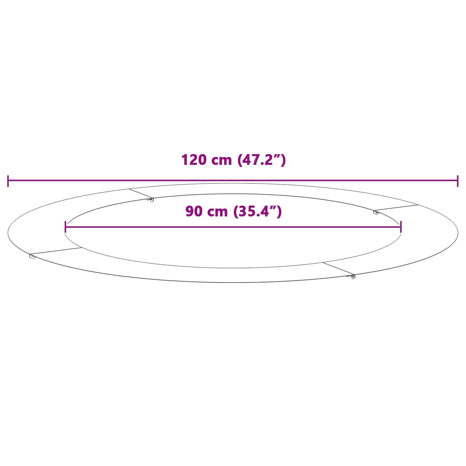 suitable for Flat Tree Rings 5 pcs Brown Ø90 / 120 cm