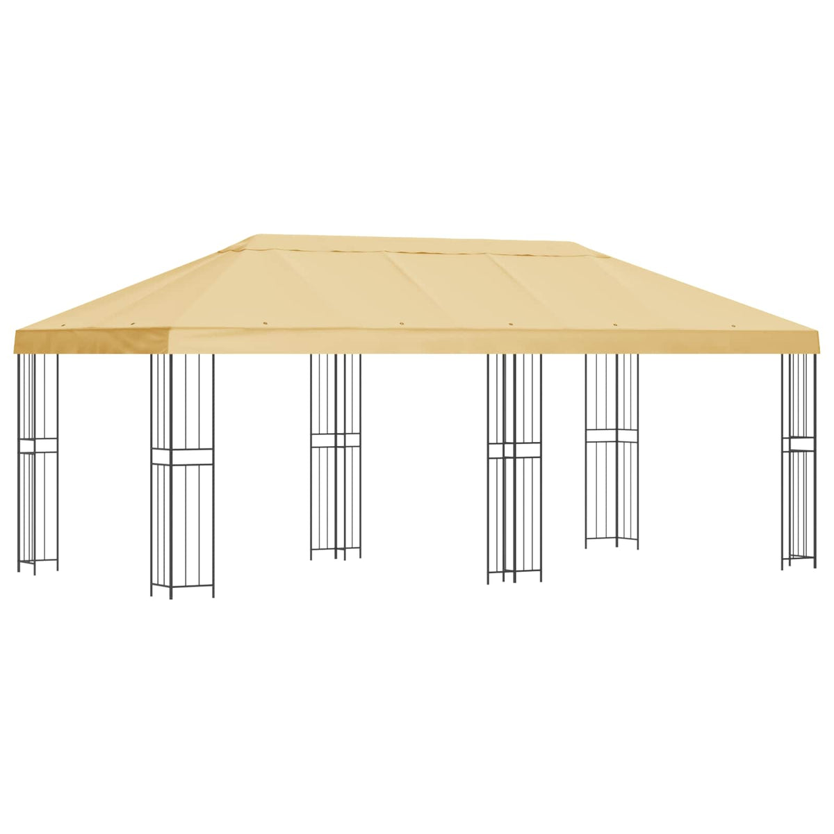 Gazebo with Sidewalls 6 x 3 m Cream Polyester and Steel 190