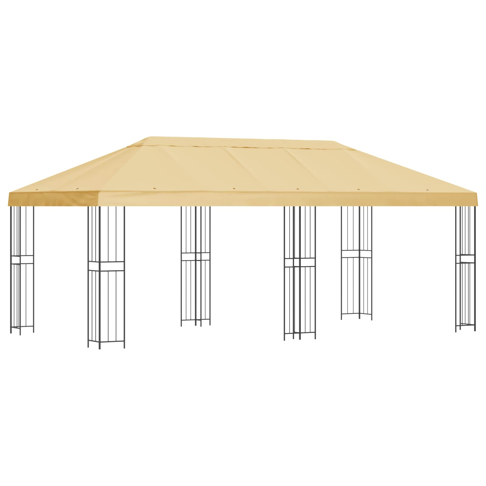 Gazebo with Sidewalls 6 x 3 m Cream Polyester and Steel 190