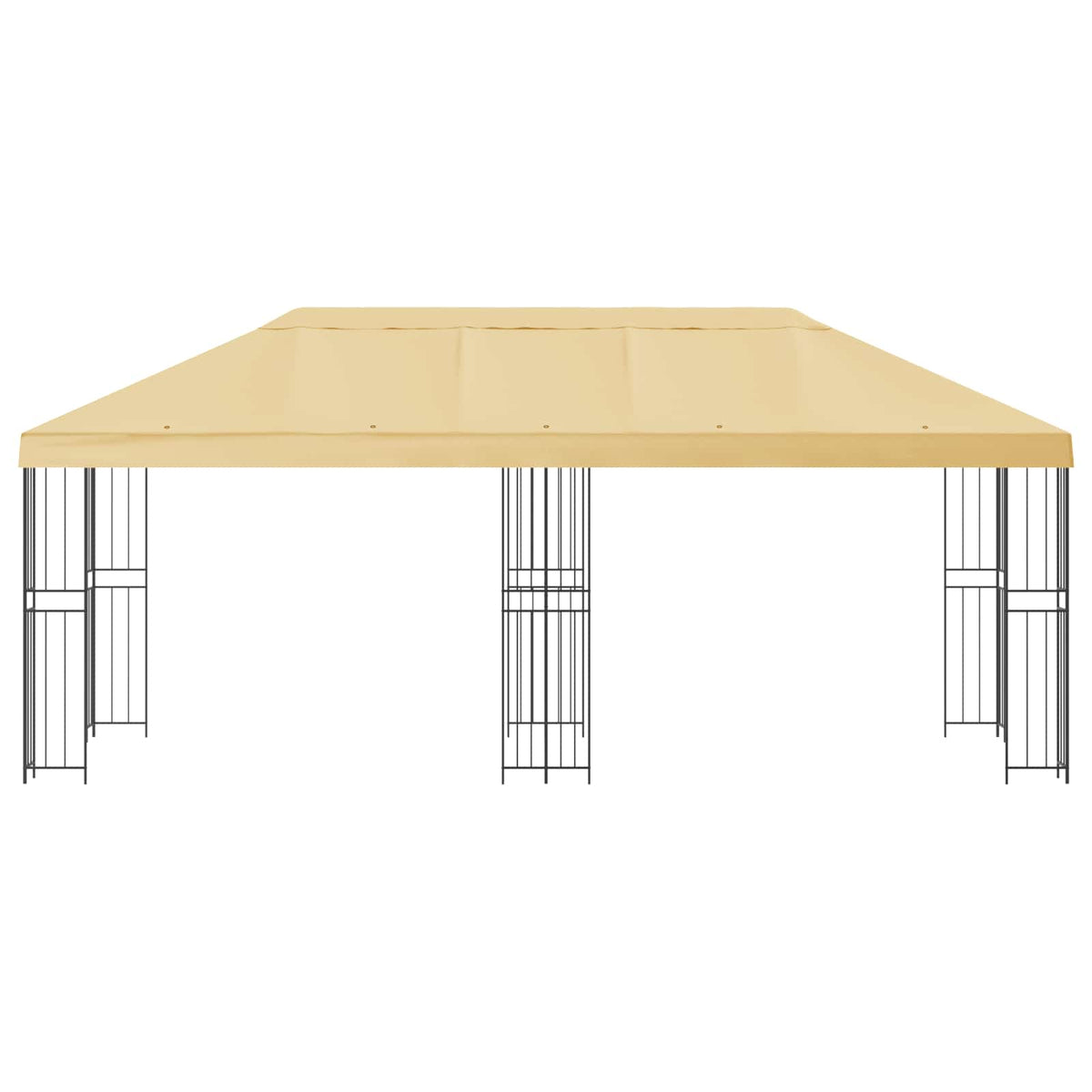 Gazebo with Sidewalls 6 x 3 m Cream Polyester and Steel 190