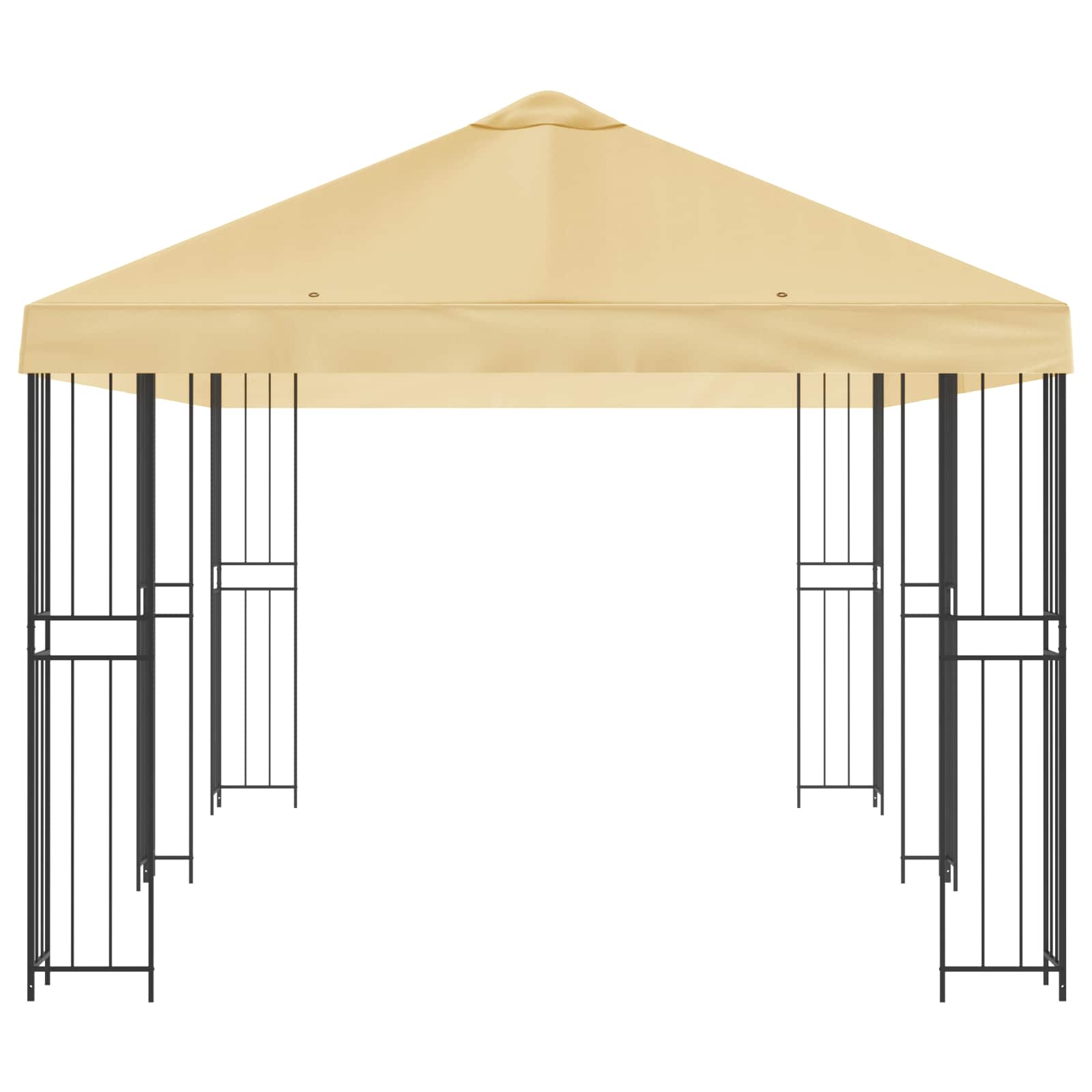 Gazebo with Sidewalls 6 x 3 m Cream Polyester and Steel 190