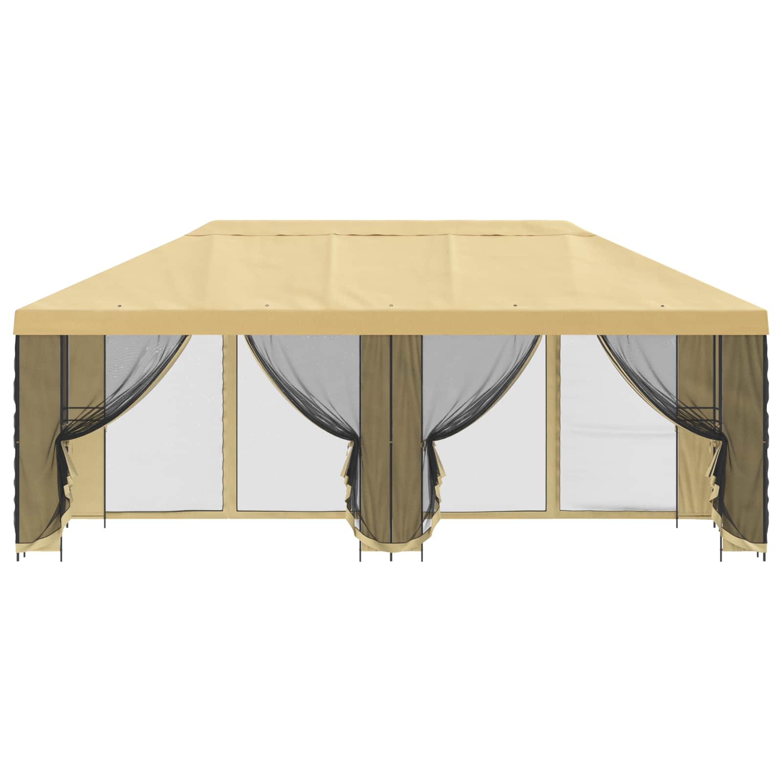 Gazebo with Sidewalls 6 x 3 m Cream Polyester and Steel 190