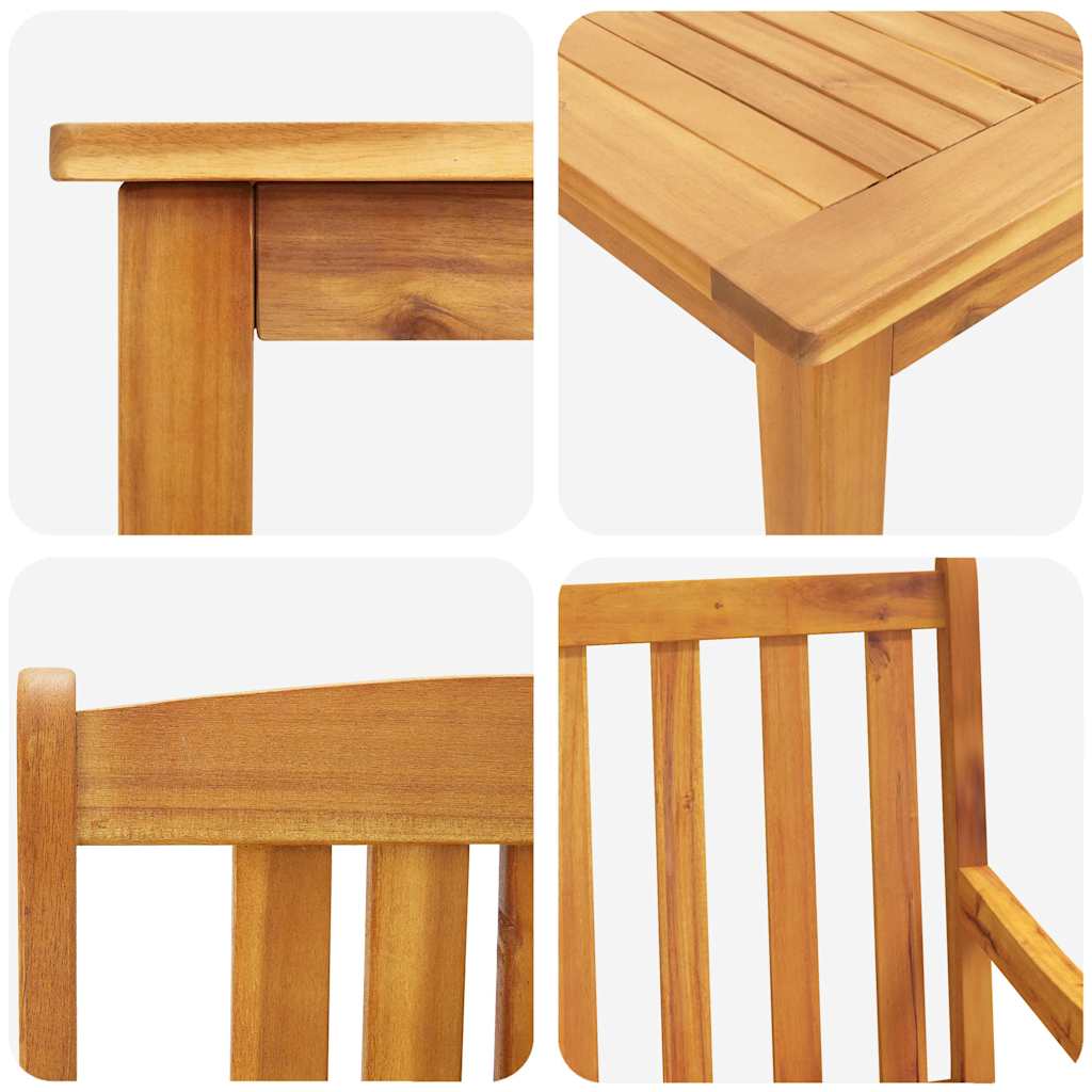 Garden Dining Set 5 pcs Brown Solid Acacia wood