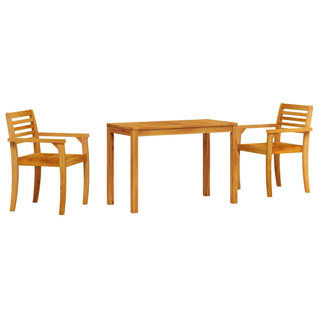 Garden Dining Set 3 pcs Brown Solid Acacia Wood