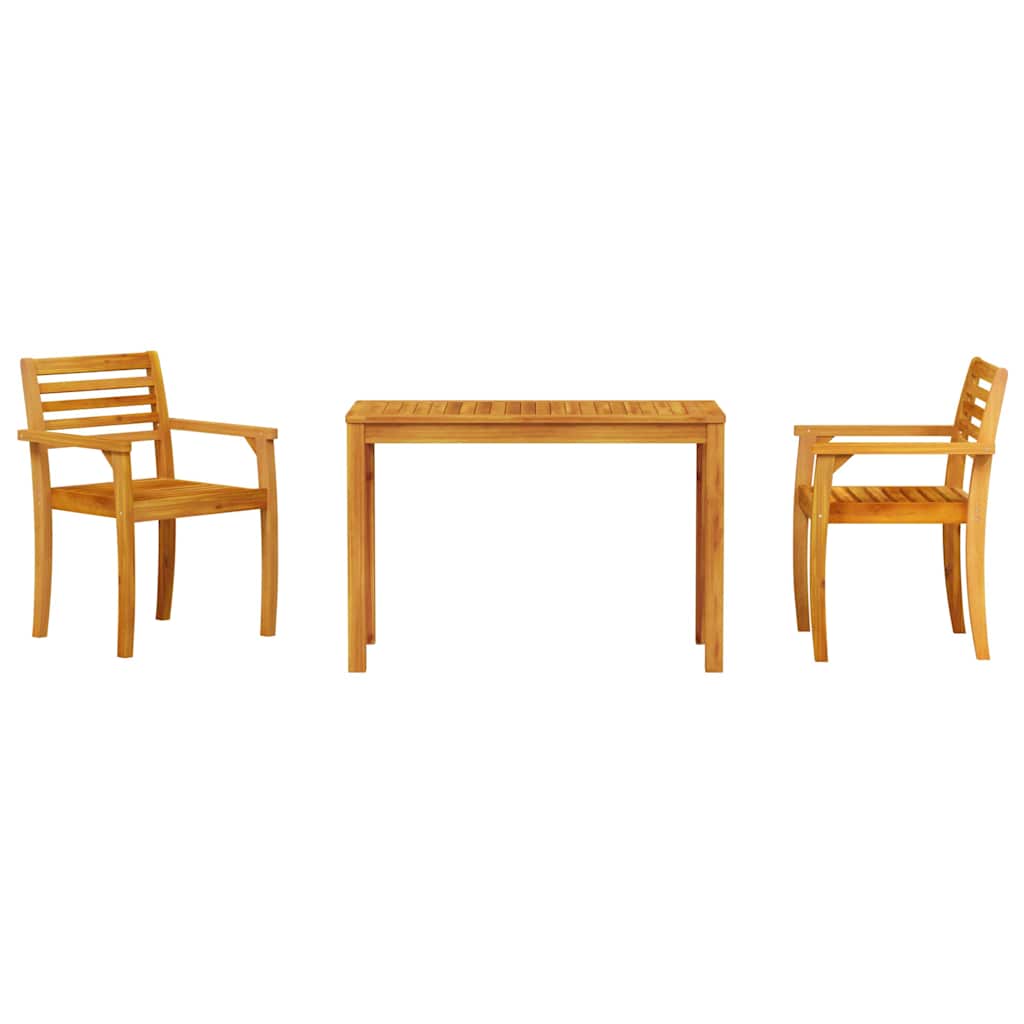 Garden Dining Set 3 pcs Brown Solid Acacia Wood