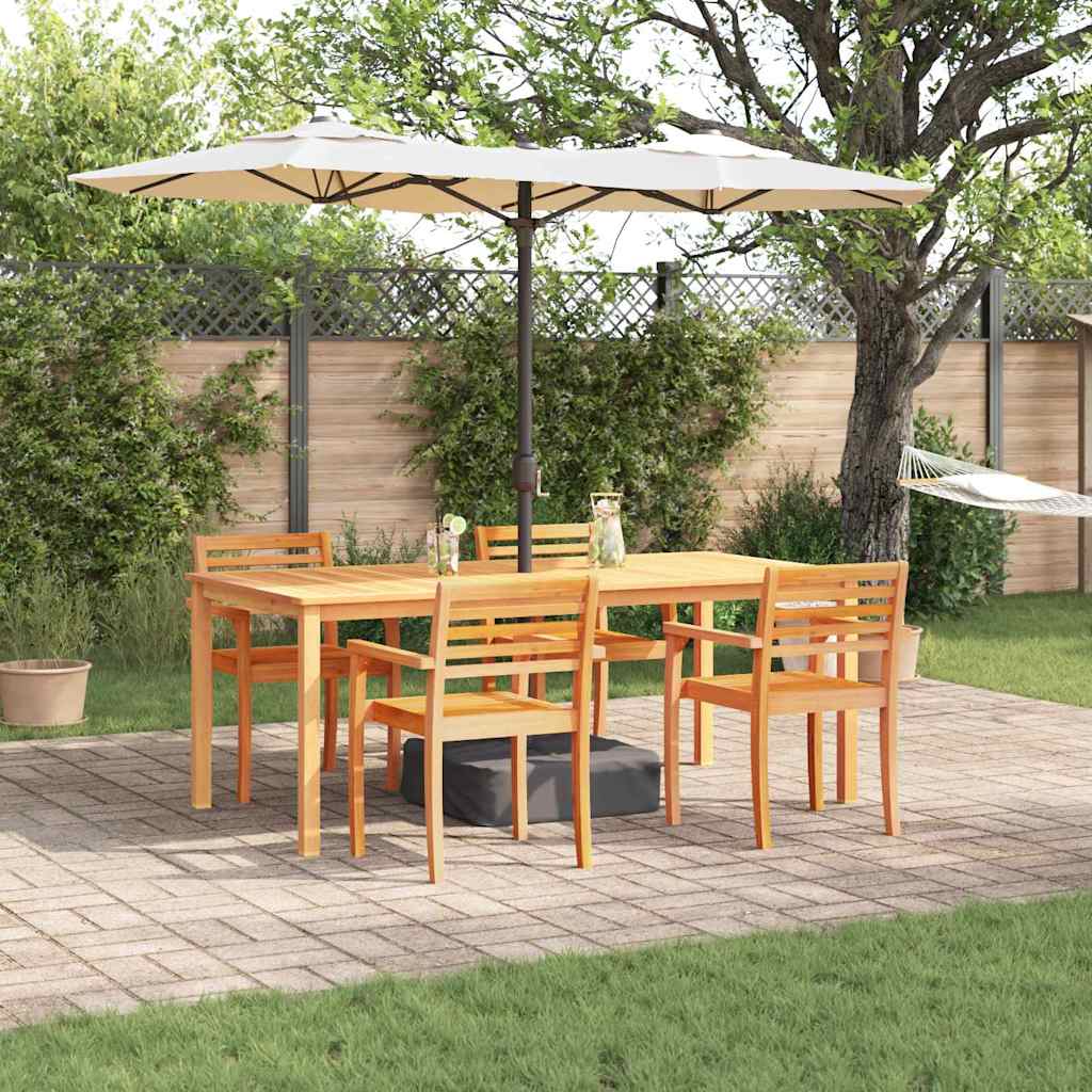 Garden Dining Set 7 pcs Brown Solid Acacia Wood