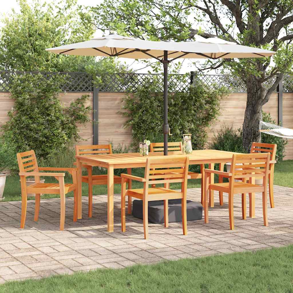 Garden Dining Set 9 pcs Brown Solid Acacia Wood