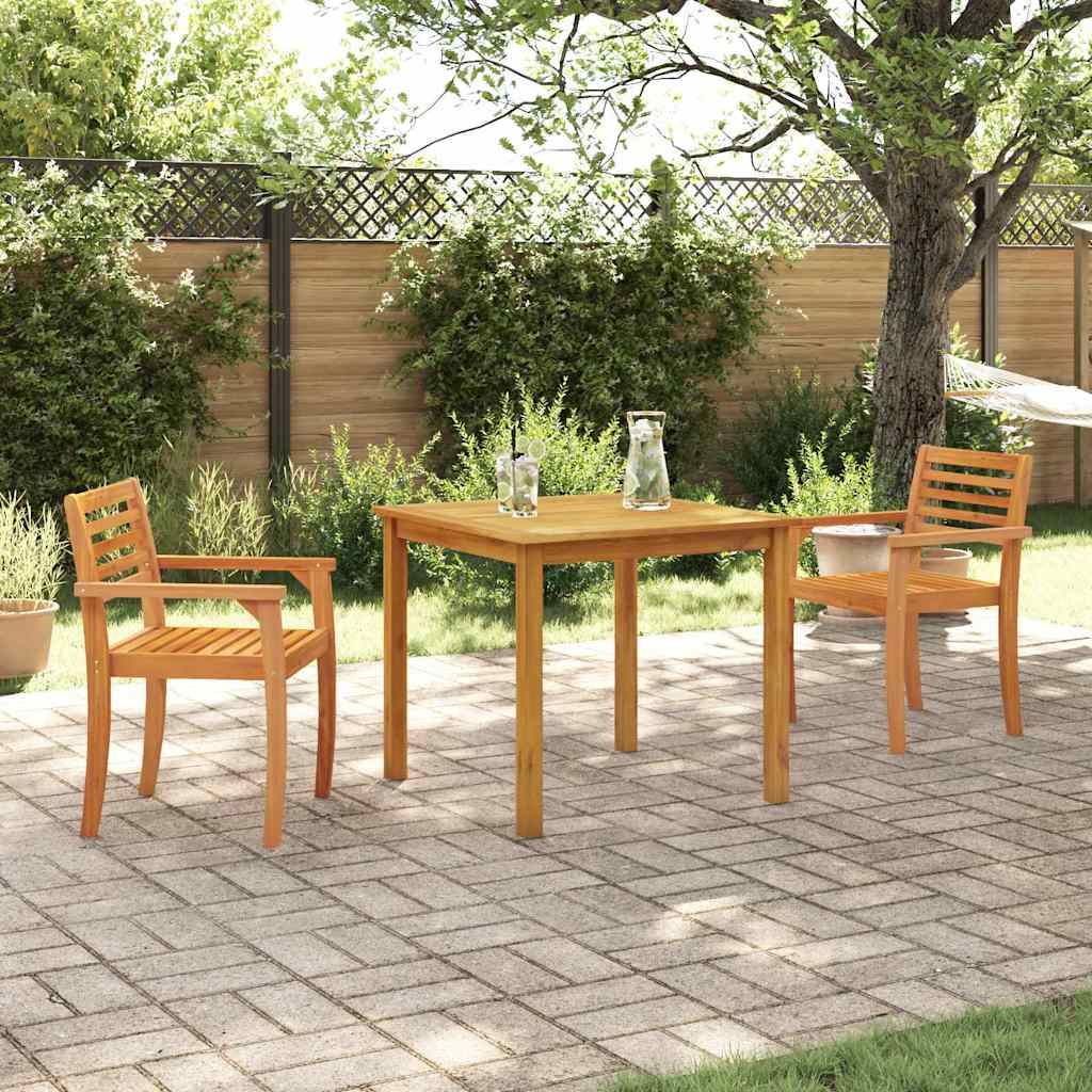 Garden Dining Set 3 pcs Brown Solid Acacia Wood