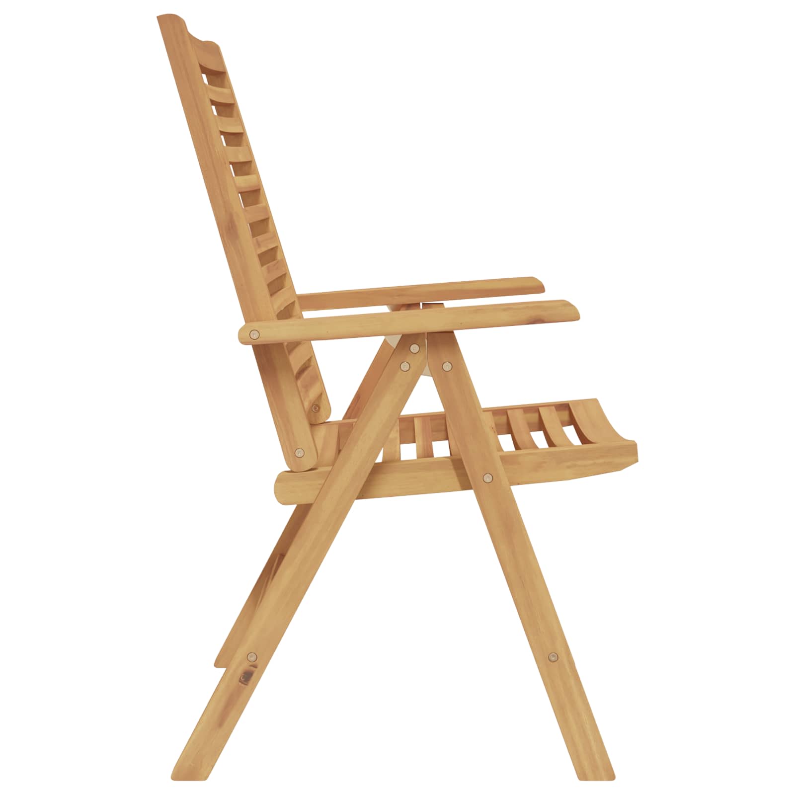 Chair Folding 4 pcs Brown 64.5 x 52 x 108 cm Solid Teak Wood