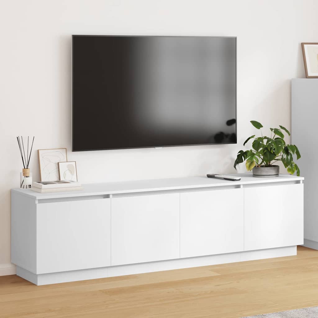 TV Cabinet 180 x 38 x 49 cm White Engineered Wood