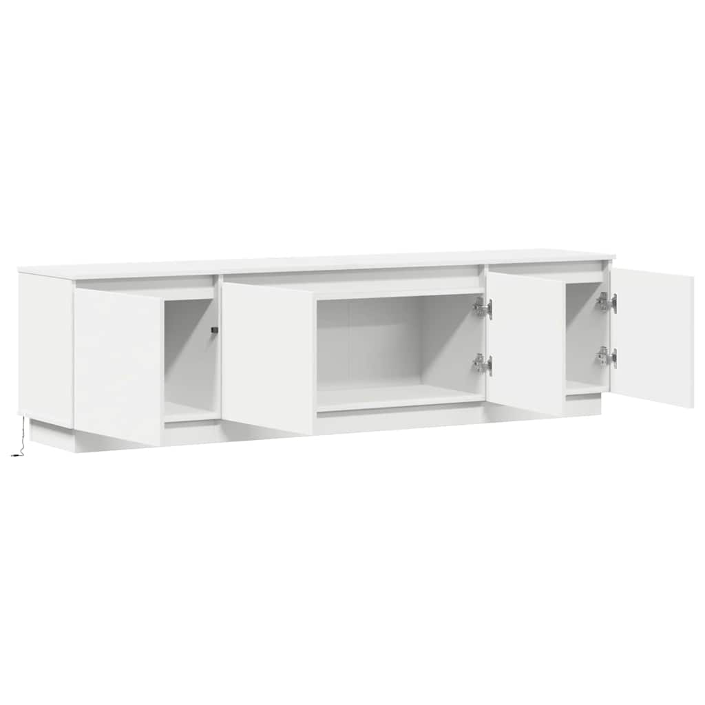 TV Cabinet 180 x 38 x 49 cm White Engineered Wood