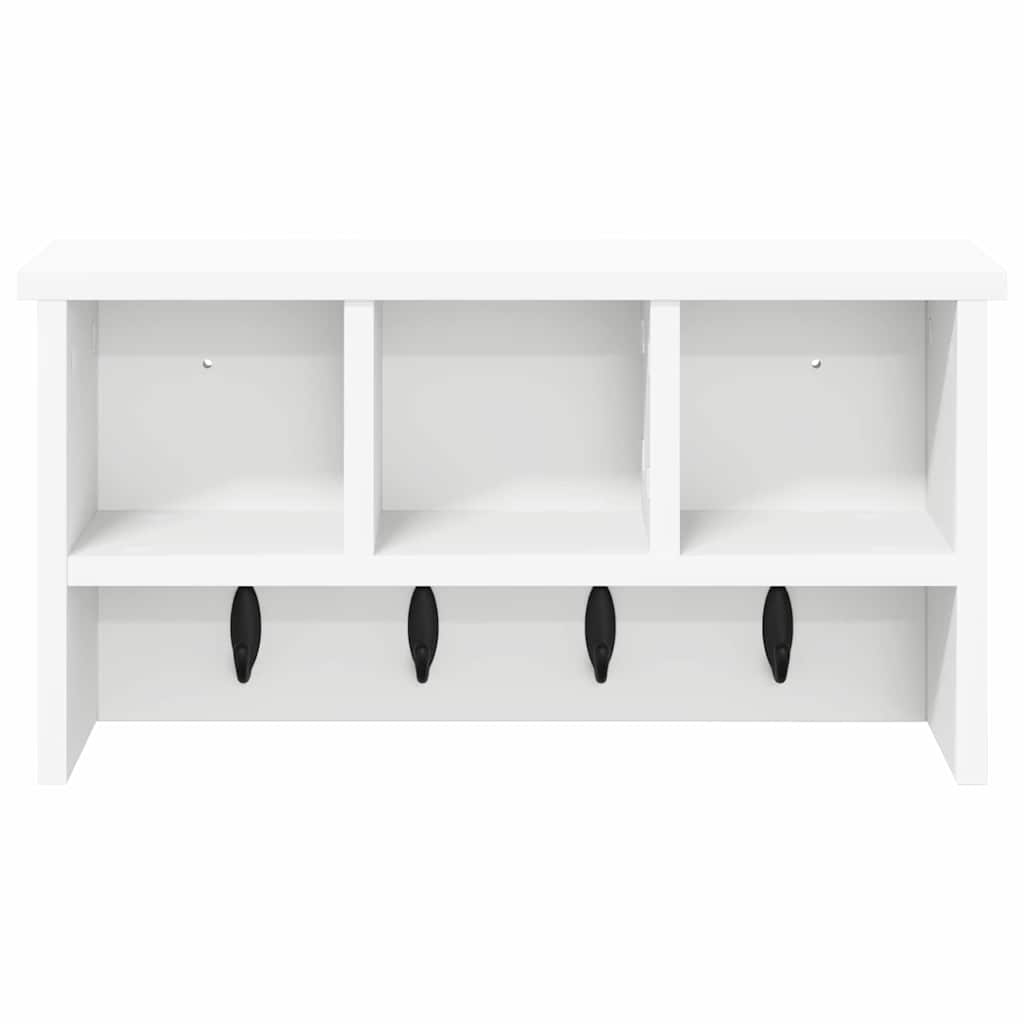 Wall-Mounted Coat Rack White 50 x 16 x 26 cm Engineered wood