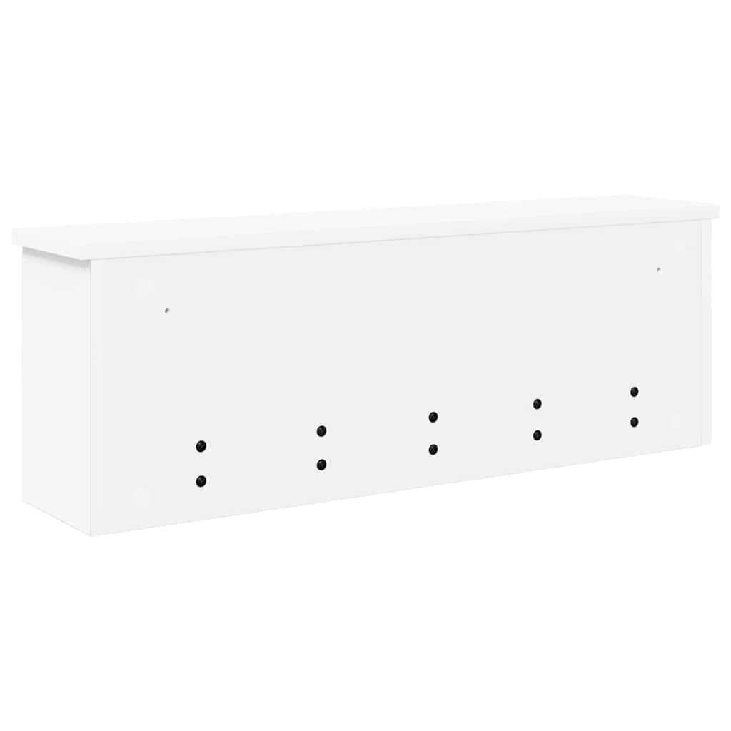 Wall-Mounted Coat Rack White 75 x 16 x 26 cm Engineered wood