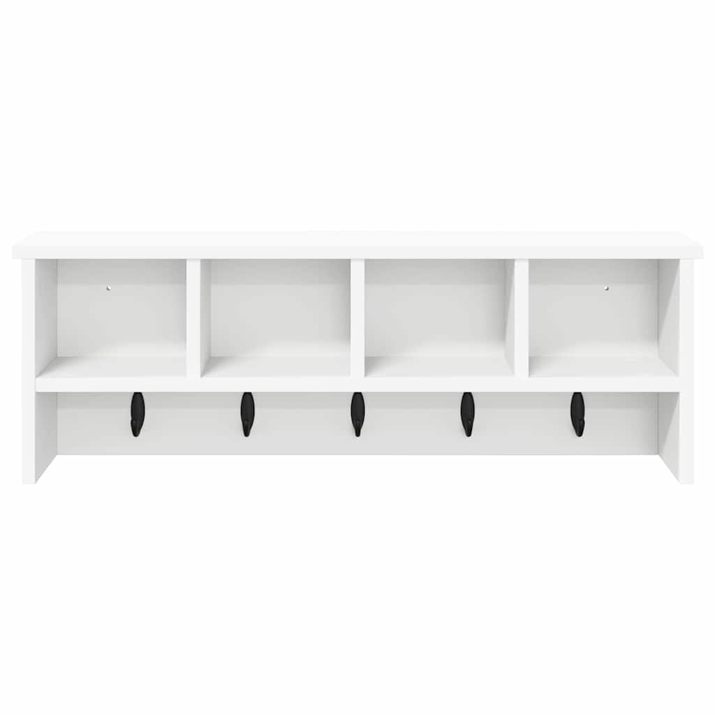 Wall-Mounted Coat Rack White 75 x 16 x 26 cm Engineered wood