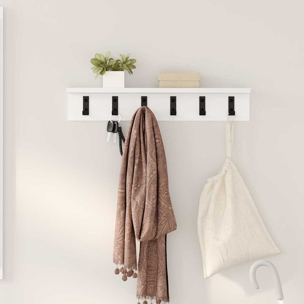 Wall-Mounted Coat Rack Wall-mounted White 60 x 10,5 x 10,5 cm