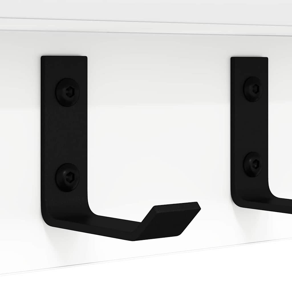 Wall-Mounted Coat Rack Wall-mounted White 80 x 10,5 x 10,5 cm