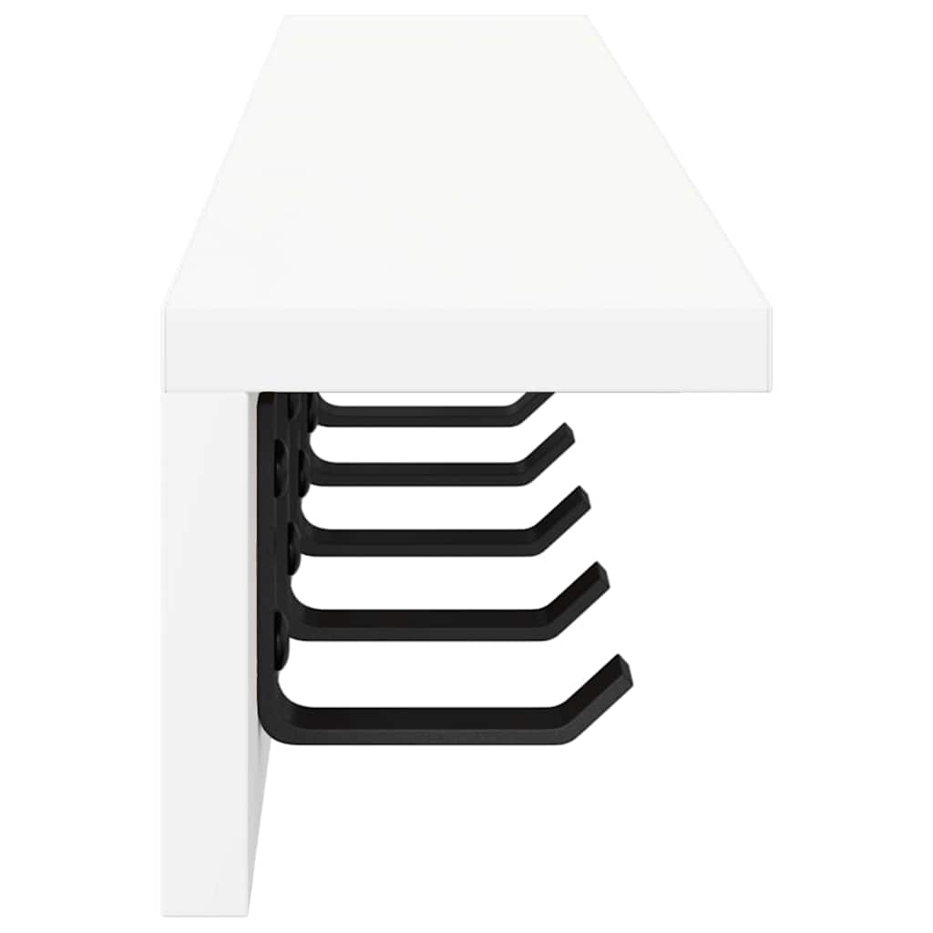 Wall-Mounted Coat Rack Wall-mounted White 80 x 10,5 x 10,5 cm