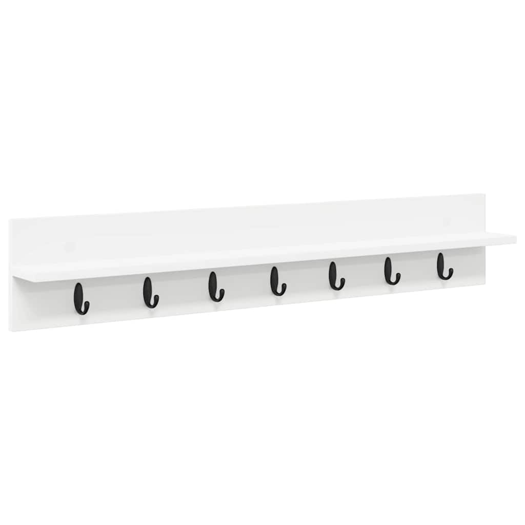 Wall-Mounted Coat Rack White 100 x 10,5 x 18 cm Engineered wood
