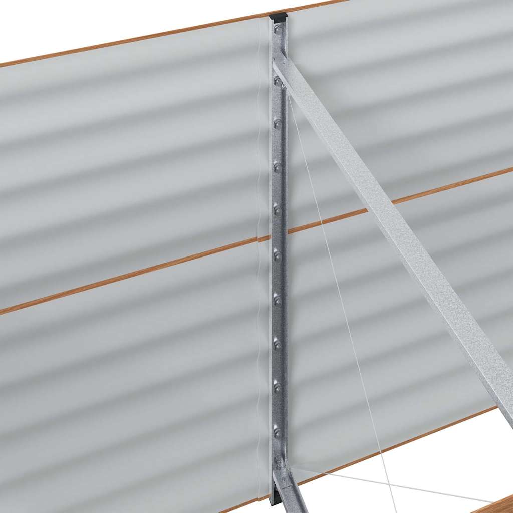 Raised Bed Brown 400 x 80 x 81 cm Steel