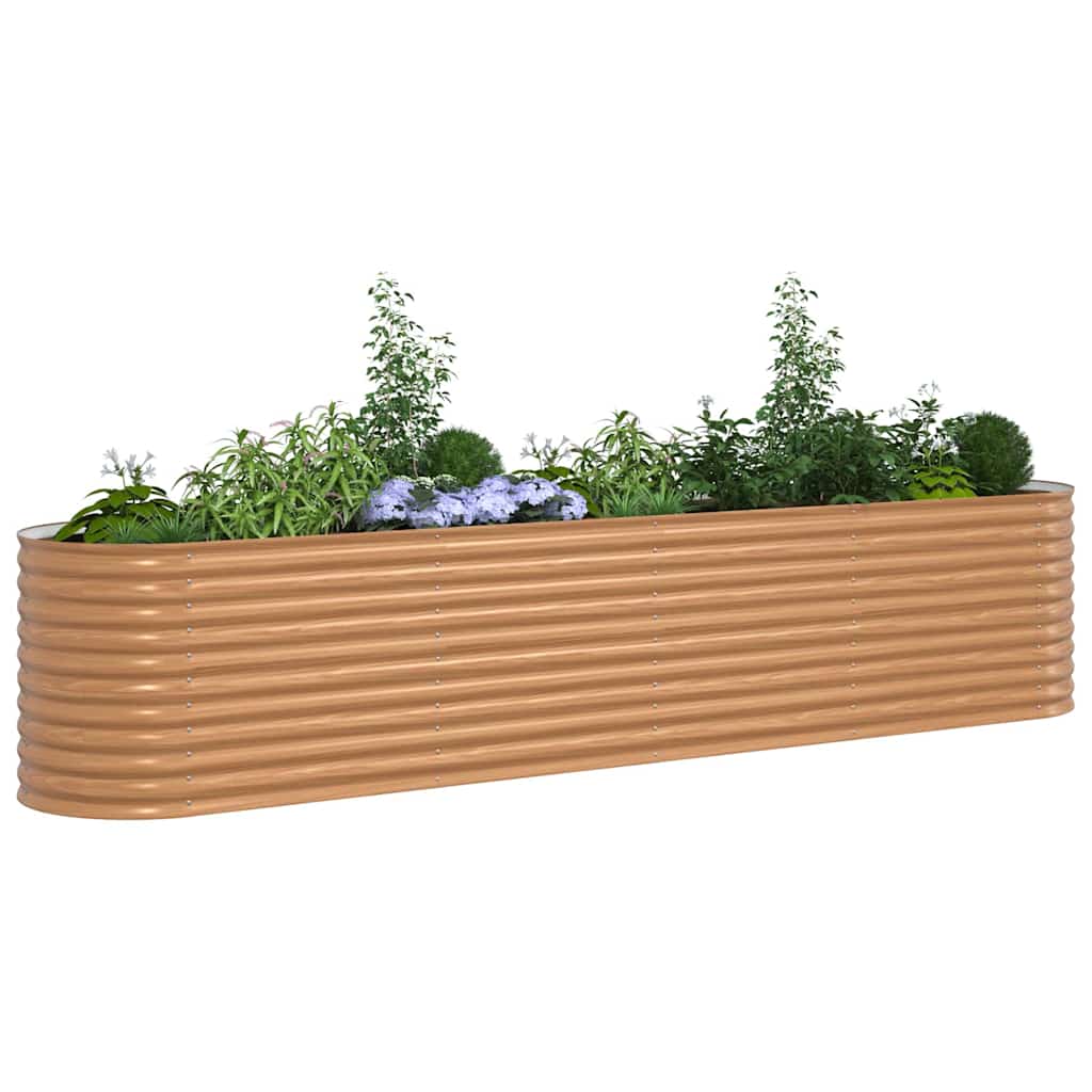 Raised Bed Brown 400 x 80 x 81 cm Steel