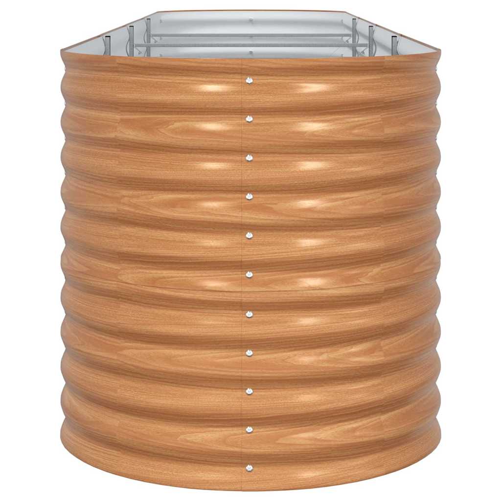 Raised Bed Brown 400 x 80 x 81 cm Steel