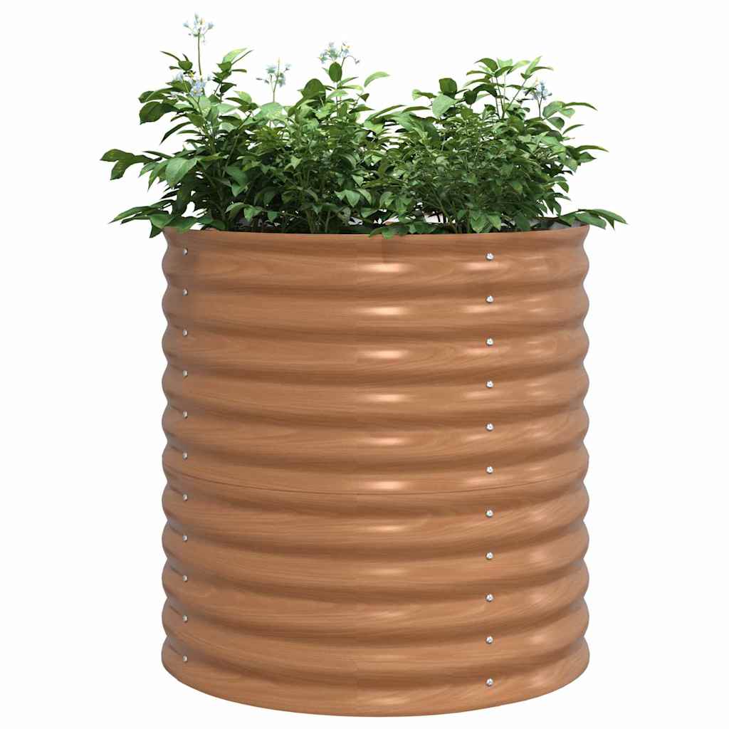 Raised Bed Brown 80 x 80 x 81 cm Steel