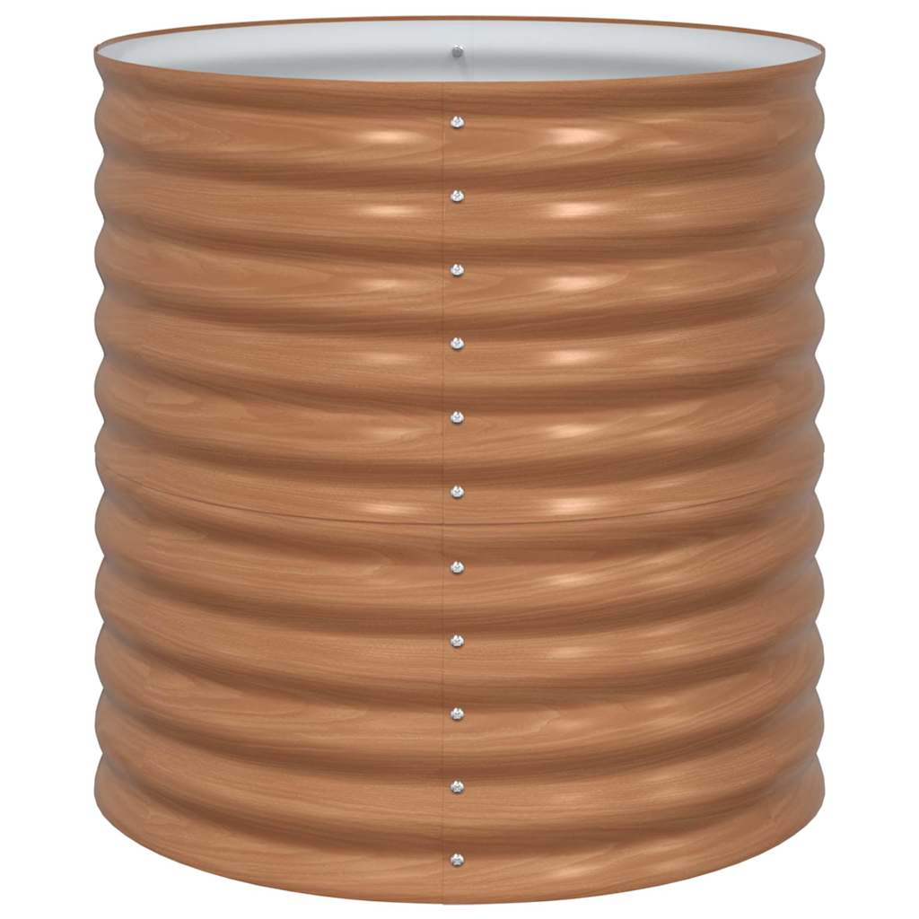 Raised Bed Brown 80 x 80 x 81 cm Steel