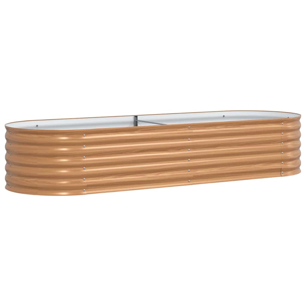 Raised Bed Brown 240 x 80 x 44 cm Steel