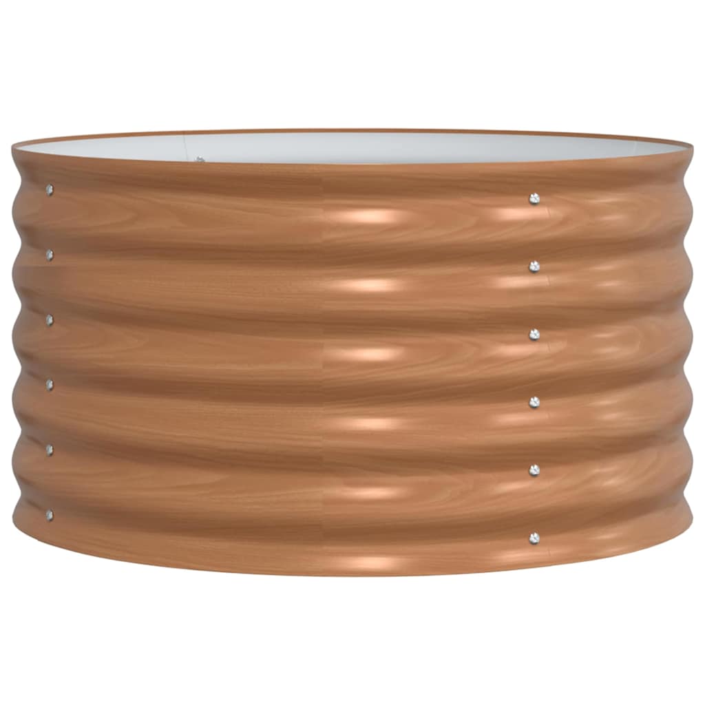 Raised Bed Brown 80 x 80 x 44 cm Steel