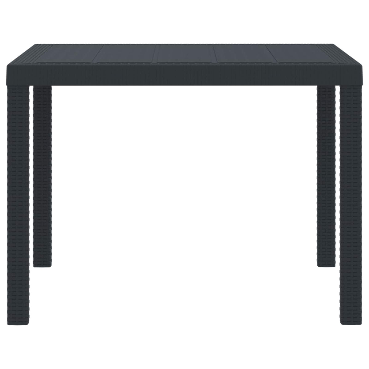 Garden Table Anthracite 100 x 100 x 73 cm Poly Rattan