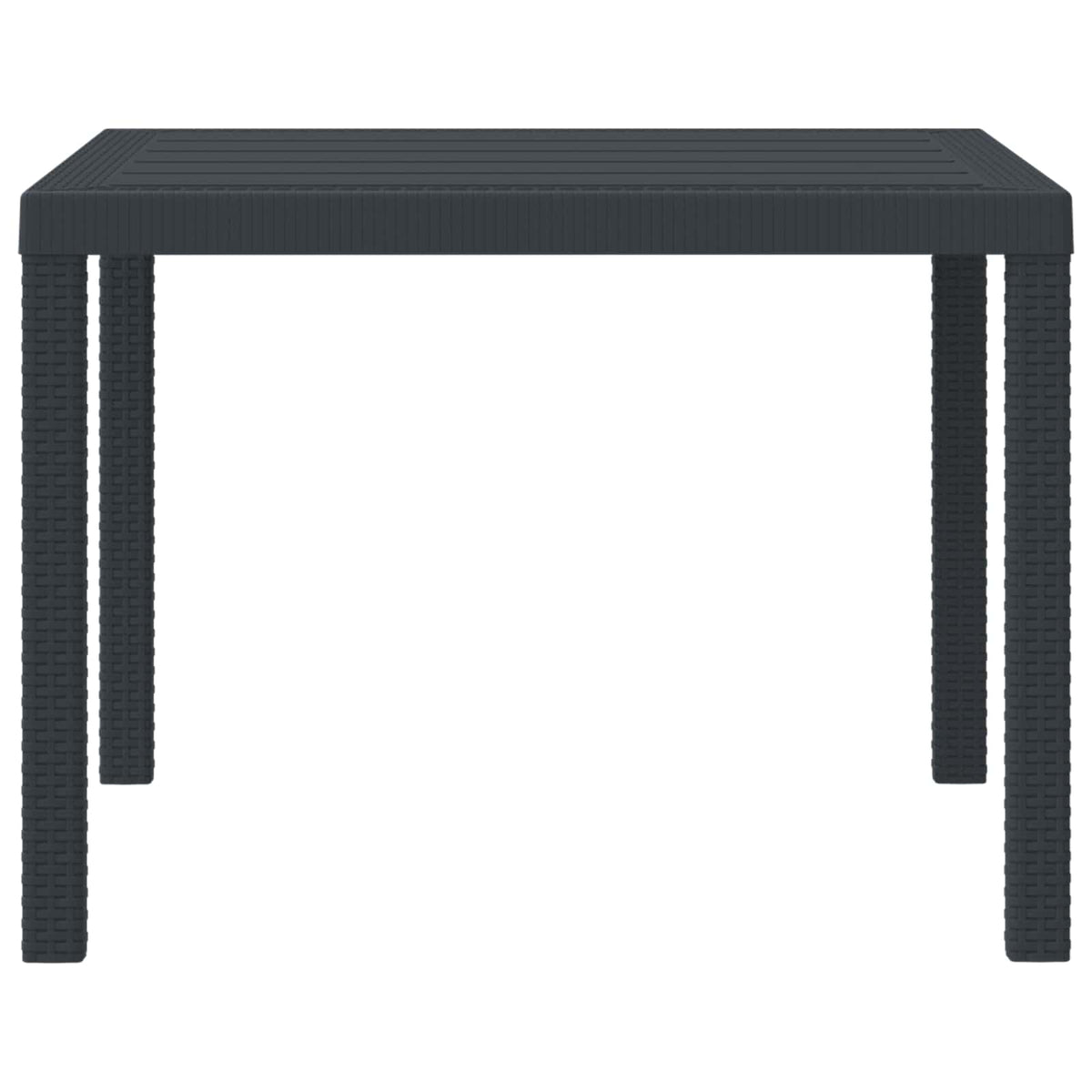 Garden Table Anthracite 100 x 100 x 73 cm Poly Rattan