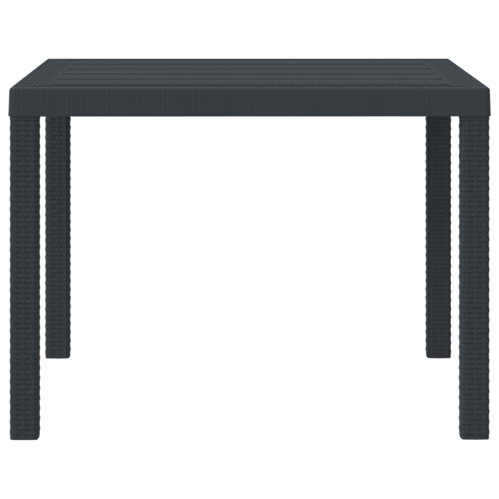 Garden Table Anthracite 100 x 100 x 73 cm Poly Rattan