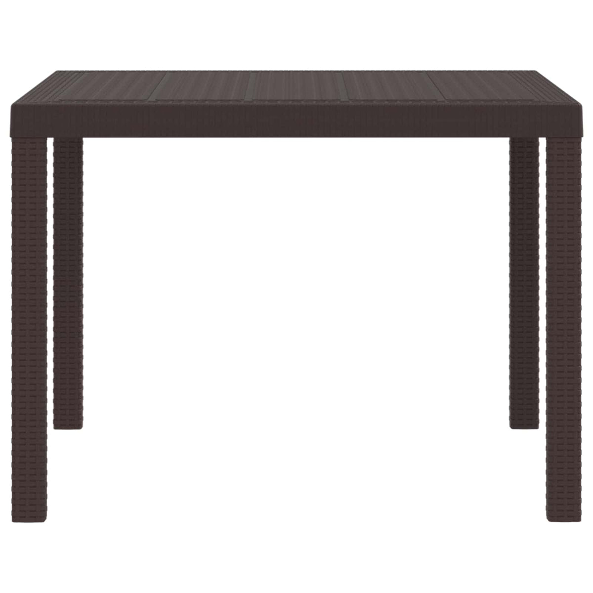 Garden Table Brown 100 x 100 x 73 cm Poly Rattan