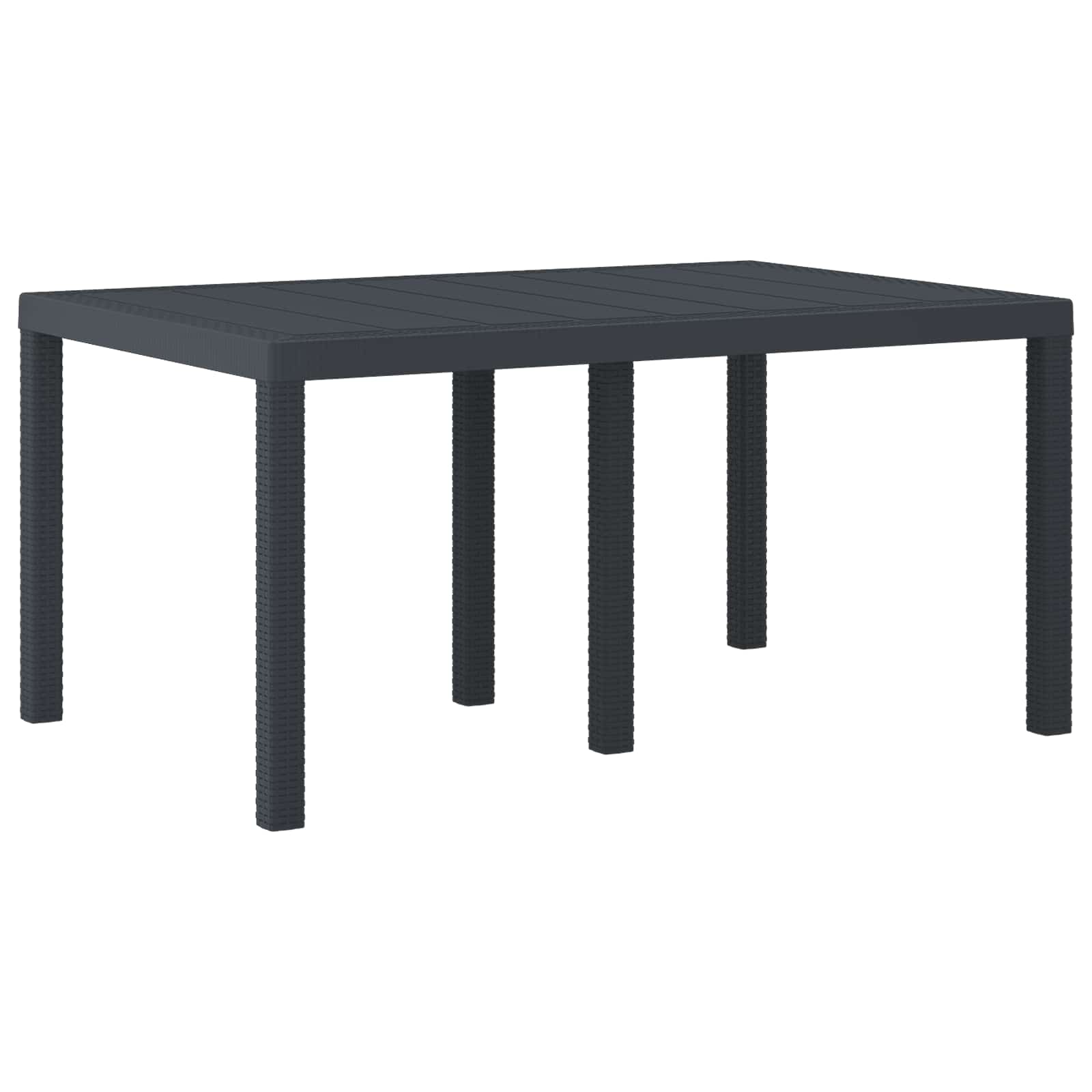 Garden Table Anthracite 150 x 100 x 73 cm Poly Rattan