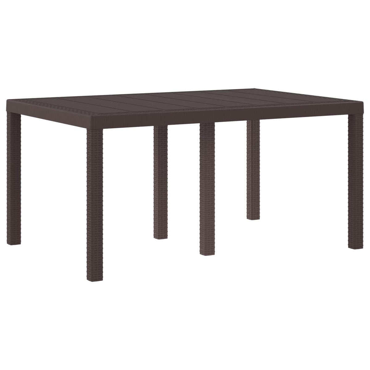 Garden Table Brown 150 x 100 x 73 cm Poly Rattan