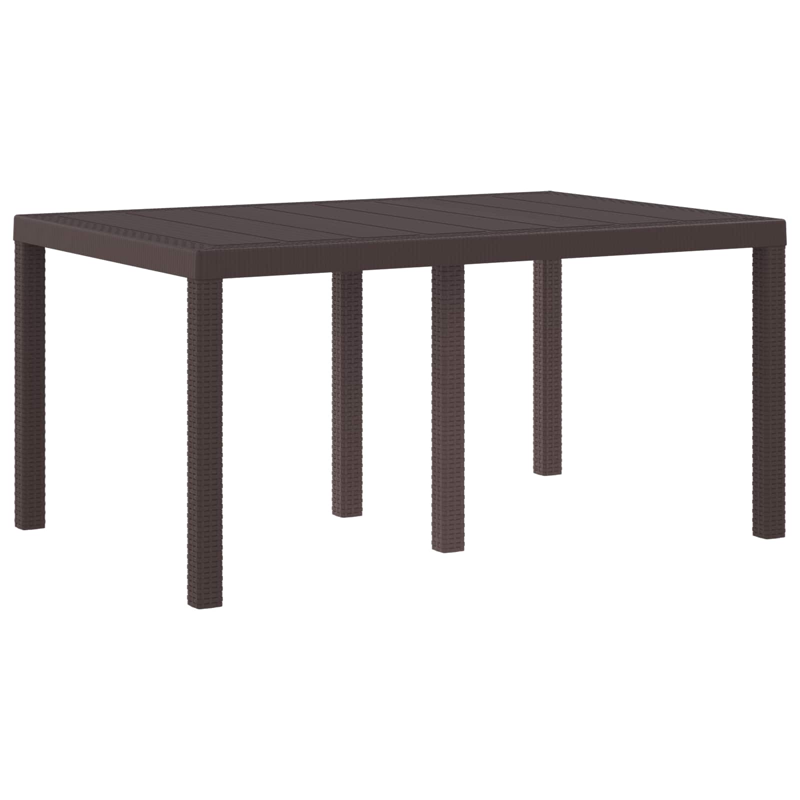 Garden Table Brown 150 x 100 x 73 cm Poly Rattan