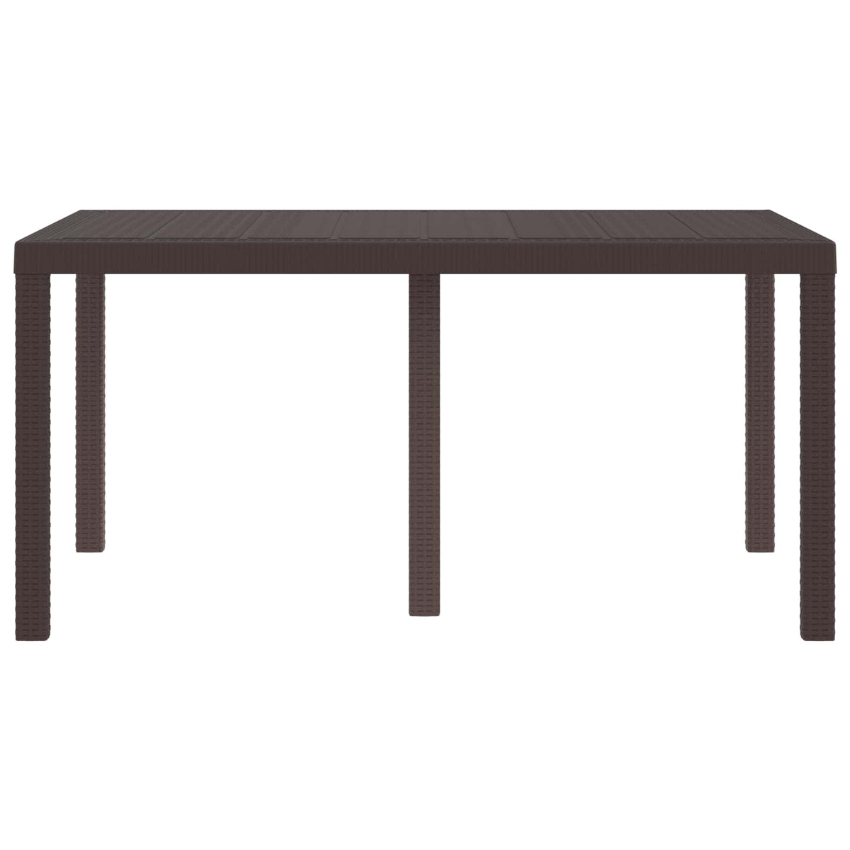 Garden Table Brown 150 x 100 x 73 cm Poly Rattan
