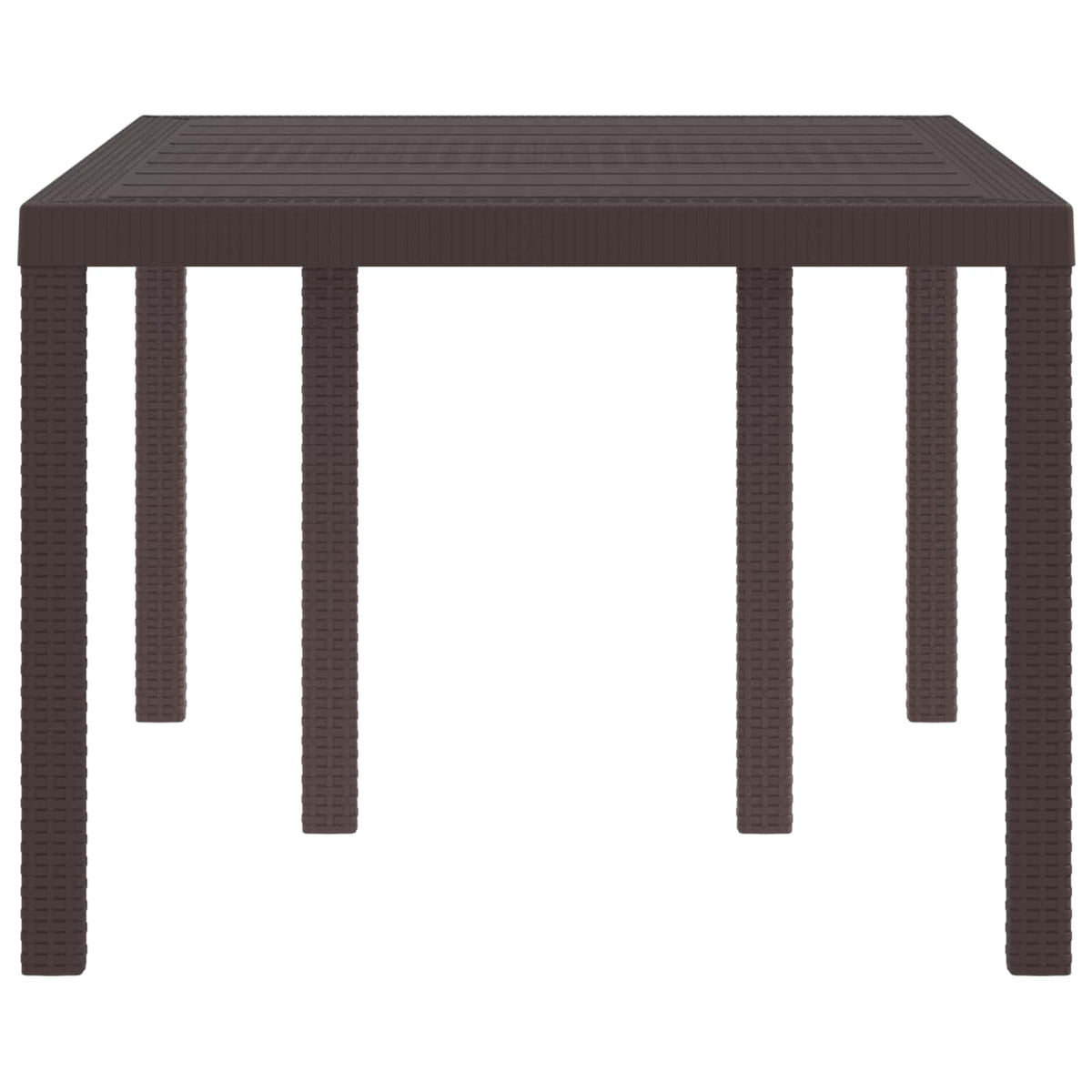 Garden Table Brown 150 x 100 x 73 cm Poly Rattan