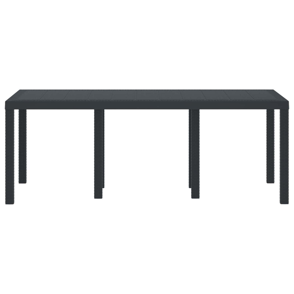 Garden Table Anthracite 200 x 100 x 73 cm Poly Rattan