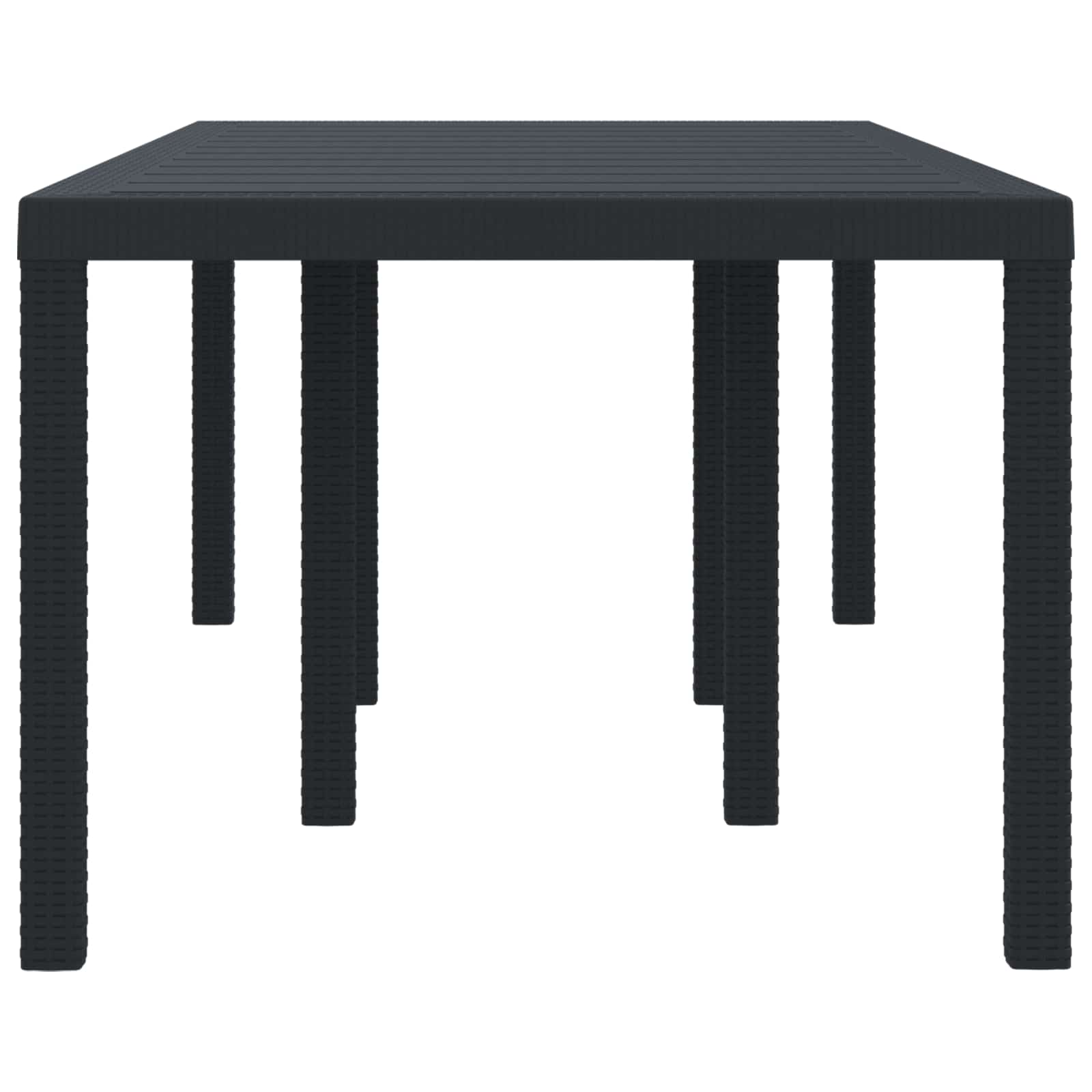 Garden Table Anthracite 200 x 100 x 73 cm Poly Rattan