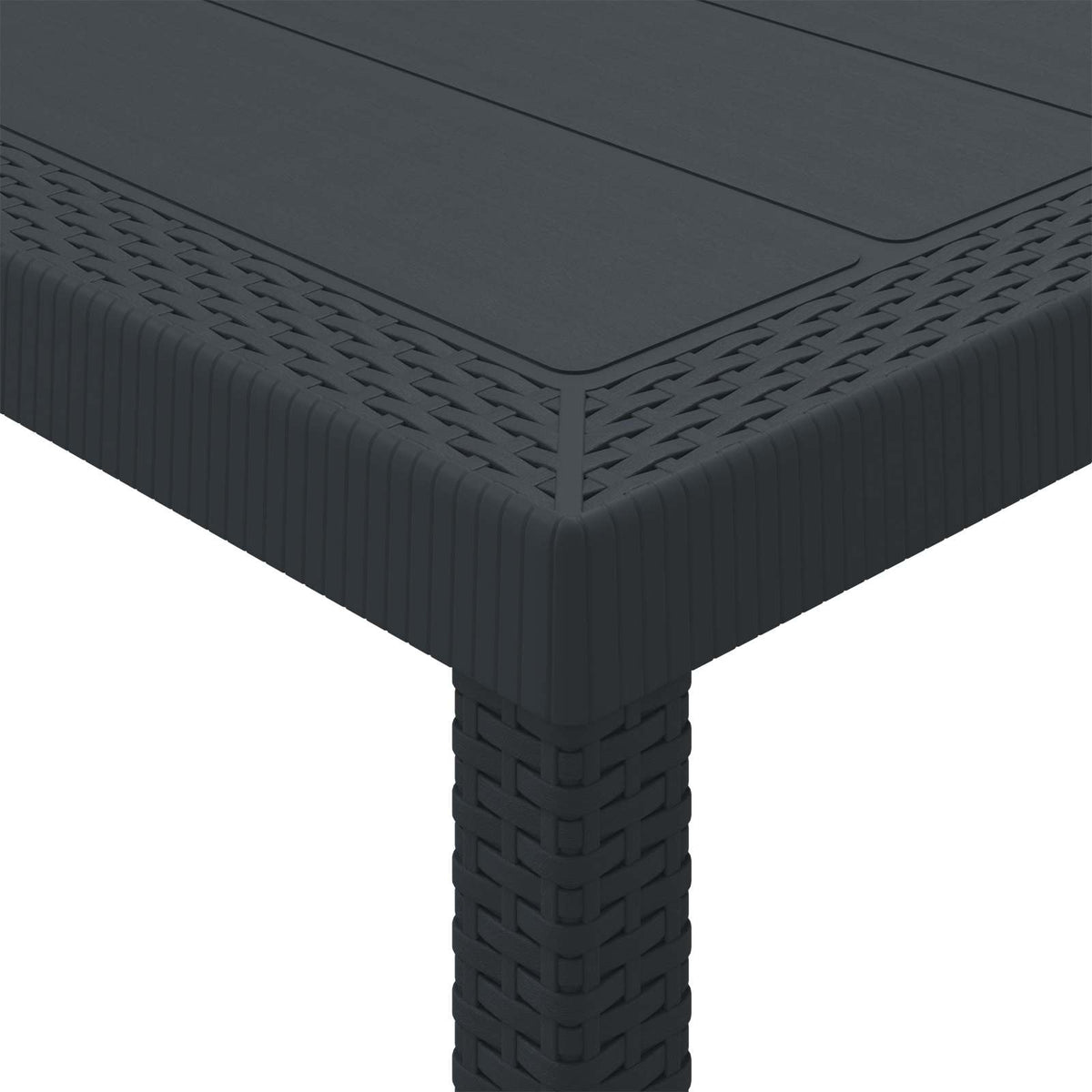 Garden Table Anthracite 250 x 100 x 73 cm Poly Rattan
