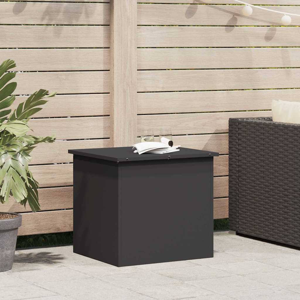 Outdoor Storage Box Black 55 x 50,5 x 50 cm Steel
