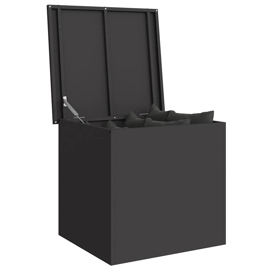 Outdoor Storage Box Black 55 x 50,5 x 50 cm Steel